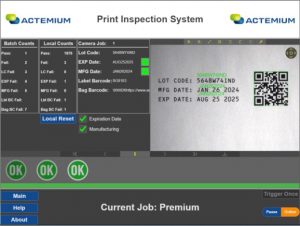 Print Inspection System dashboard